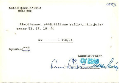 FIRMAKORTTI ESAB OY HELSINKI