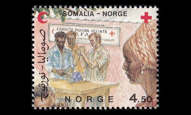 Norja 968 ** Punainen Risti, Somalia (1987)