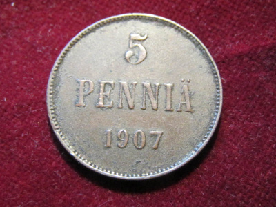 5 penniä 1907