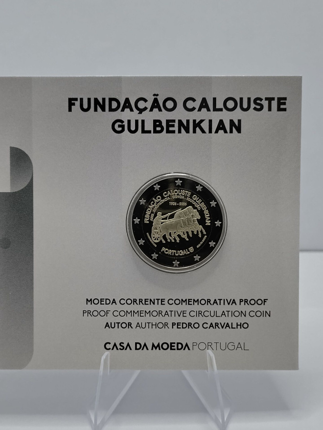 Portugali 2026 Gulbenkian Foundation 2 euro juhlaraha PROOF