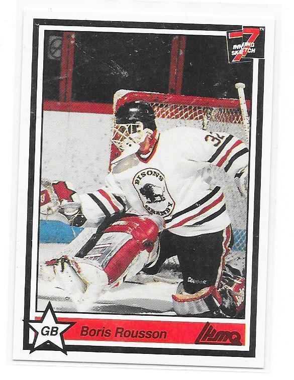 1990-91 7th Inn Sketch #64 Boris Rousson Granby ex- Lukko MV