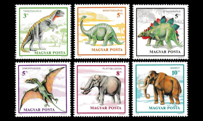 Unkari 4110-5 ** Esihistorialliset eläimet (1990)