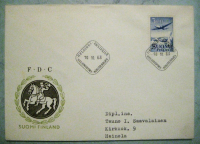 FDC-Yleismerkki 10.10.1963 (112)