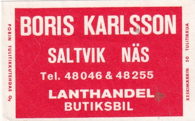 Saltvik Näs, Boris Karlsson  8/15