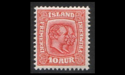 Islanti 53 ** Kaksi kuningasta 10 A (1907)