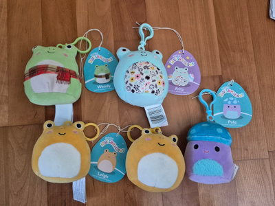 Squishmallows avaimenperä pehmot, 5kpl, h=9cm (#3461)