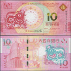 Macau BOC + BNU 10 Patacas 2021 UNC Year of the Ox - pikkukuva 2