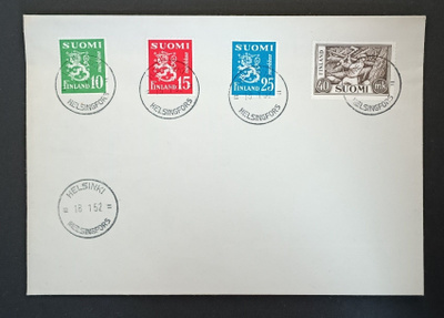 1952 FDC Yleismerkit - Lape 100 €