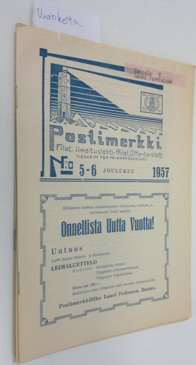 Postimerkki vuosikerta 1957 1-6 : filateelinen ilmoituslehti