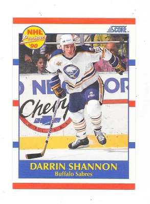 1990-91 Score #410 Darrin Shannon Buffalo Sabres RC