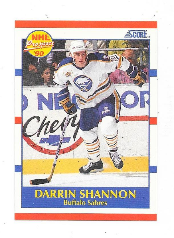 1990-91 Score #410 Darrin Shannon Buffalo Sabres RC