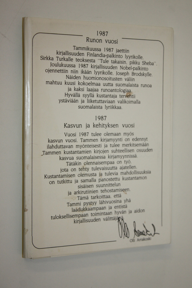 Tammen joulutervehdys 1987 (sis. Postikortteja)