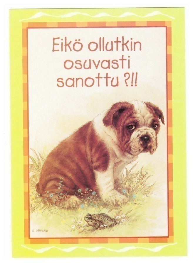 °°EIKÖ OLLUTKIN OSUVASTI SANOTTU?!!°° -KORTTI / Giordano