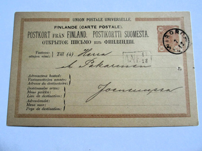 1882 Viipuri W Dippell ehiö Joensuuhun
