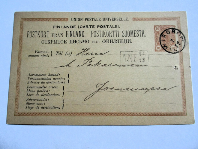 1882 Viipuri W Dippell ehiö Joensuuhun