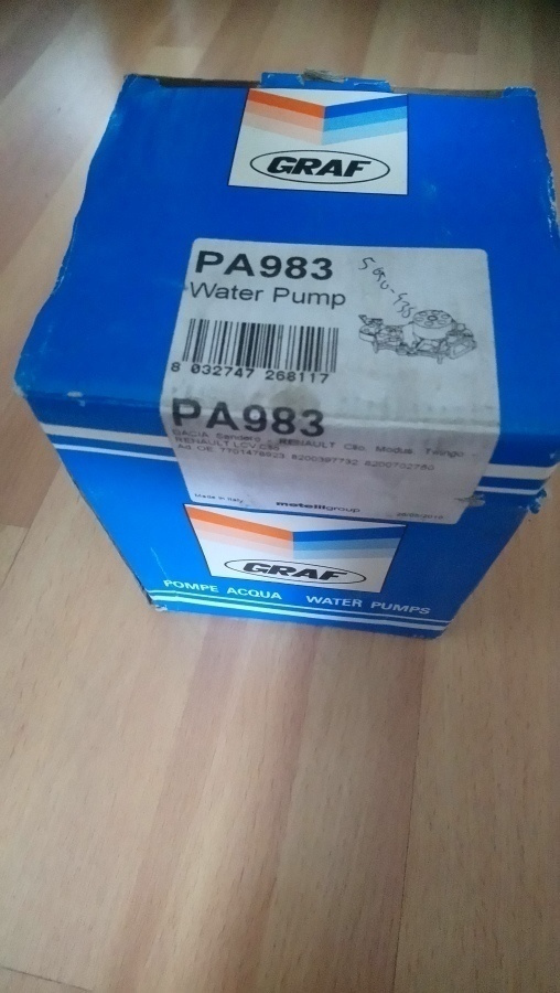 Renault ja Dacia Vesipumppu GRAF PA983