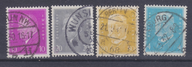 Saksa 1930-31 Mi 435-437 ja 454