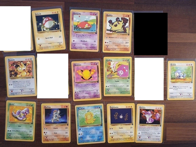 Pokemon Team Rocket kortteja Yksittäin myynnissä