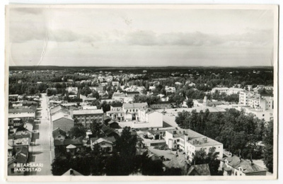 Pietarsaari Näkymä vesitornista, kulkenut 1956
