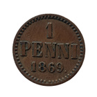 1 penni 1869 - hyväkuntoinen! - pikkukuva 1
