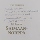 Juha Taskinen : Jää hyvin, saimaannorppa (signeerattu, te... - pikkukuva 3