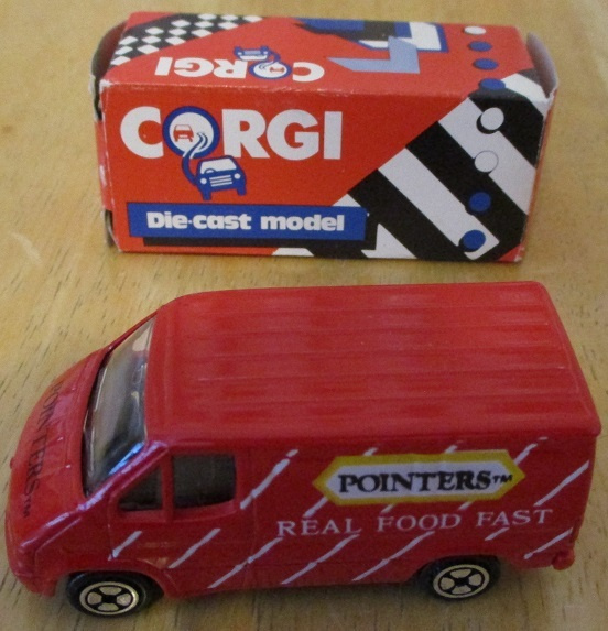 Ford Transit III Short Van Red 1986 Fast Food Corgi England