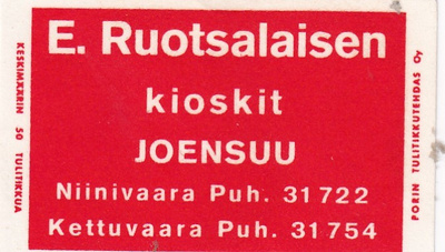 Joensuu, Niinivaara, E. Ruotsalaisen kioskit  1/16