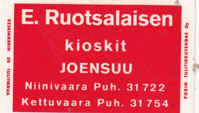 Joensuu, Niinivaara, E. Ruotsalaisen kioskit  1/16