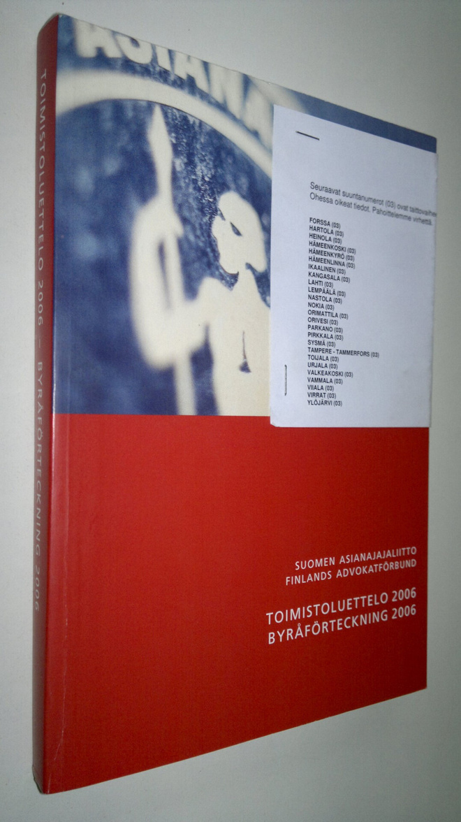 Suomen asianajajaliitto : Toimistoluettelo 2006