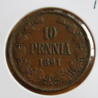 Venäjävallanaikainen 10 penniä 1891 Aleksanteri III - pikkukuva 1