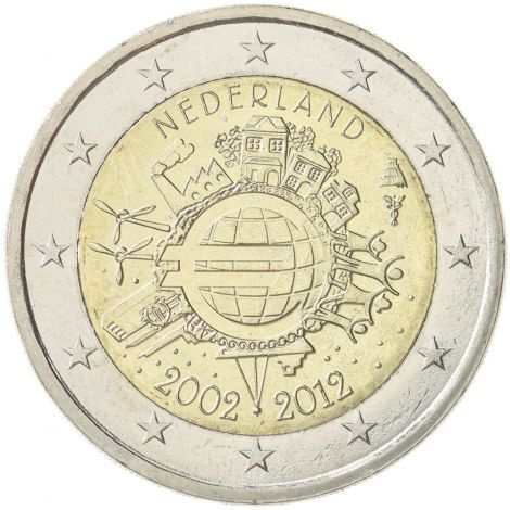 Alankomaat 2012 2 € Euro 10 vuotta UNC
