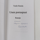 Tuula Simola : Unen porraspuut : runoja (signeerattu, tek... - pikkukuva 3