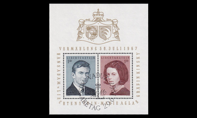 Liechtenstein 478-9BL7 o Kuninkaalliset häät (1967)