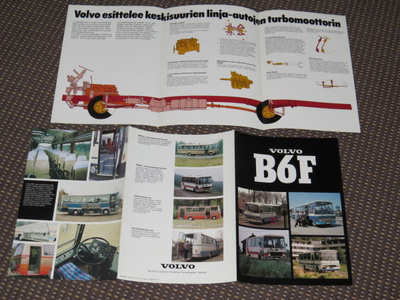 1978 Volvo B6F bussi esite - suom - KUIN UUSI