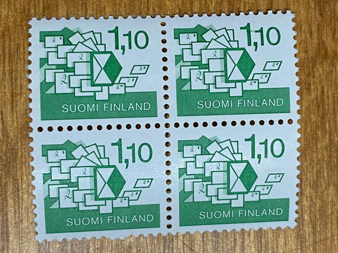 YLEISMERKKI 1,10MK KIRJELUOKITUS NELIÖ**