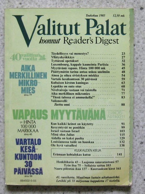 Valitut Palat lehti 5 kpl v. 1985 1986