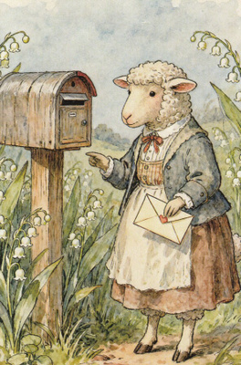 Lammas postilaatikolla