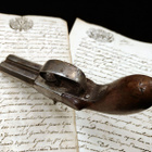 Upea vierekkäispiippuinen nallilukkopistooli, n. 1850 - pikkukuva 2
