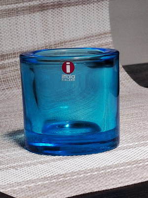 Iittala kivi tuikku vanha sininen