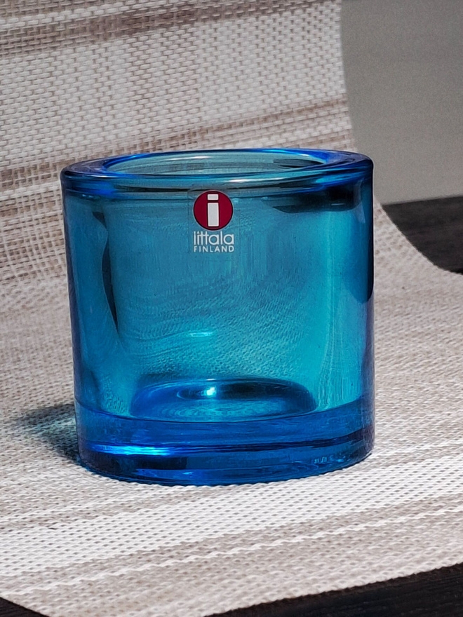 Iittala kivi tuikku vanha sininen