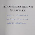 Äke W. Särkinen : Ylirakennusmestari muistelee (signeerattu) - pikkukuva 3