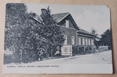 Loimaa, Lepola, Antero Vareliuksen huvila, k-k 1907