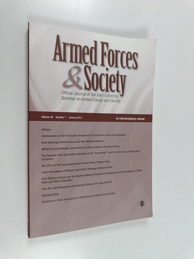 Armed forces & society Vol. 39 number 1