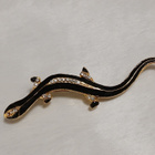 1980-luvun Attwood & Sawyer musta emali Gold plated kullattu - pikkukuva 2
