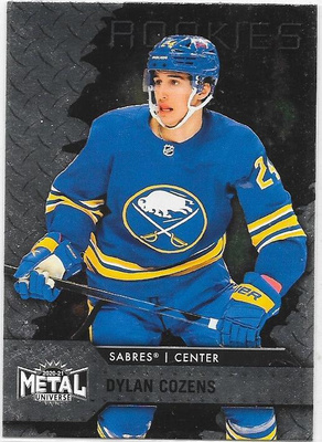 2020-21 Metal Universe Rookies #145 Dylan Cozens , Sabres RC