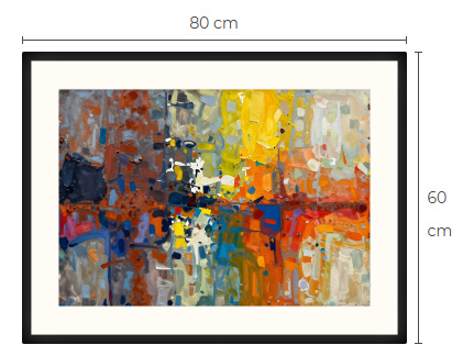 Uusi uniikki abstrakti art print taulu 60 cm x 80 cm