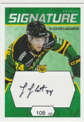 2021/22 Cardset Signature Lester Lancanter , Ilves