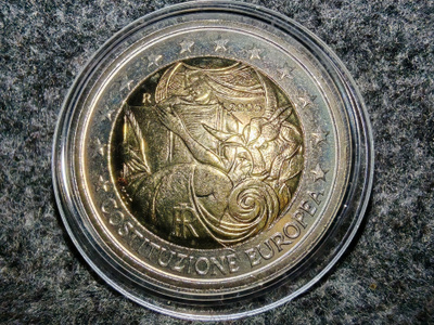 2 € Italia 2005 Euroopan perustuslakisopimuksen 1. vuosipäiv