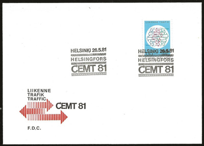 1981 FDC 1,10mk Liikenne CEMT