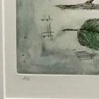 Tuula Lehtisen signeerattu grafiikanteos Maisema ja ruusu - pikkukuva 4
